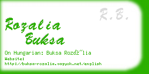 rozalia buksa business card